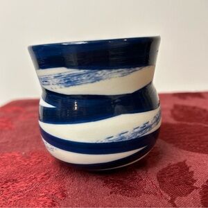 Inga Elín Icelandic Studio‎ Pottery Cup Magga & Óli Gallerí Blue White 10oz